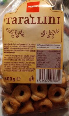 Tarallini Penny front packaging