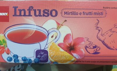 Infuso mirtillo e frutti misti front packaging