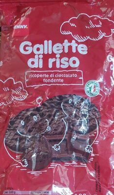 Gallette di riso ricoperte di cioccolato fondente