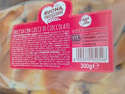 Treccia con gocce di cioccolato