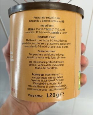 Orzo e Caffe front packaging