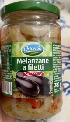Melanzane a filetti sotto’olio front packaging