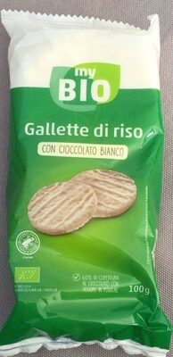 Gallette di riso con cioccolato bianco.