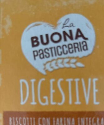 Biscotti con farina integrale front packaging