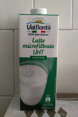 Latte scremato front packaging