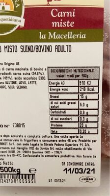 Macinato misto suino/bovino adulto