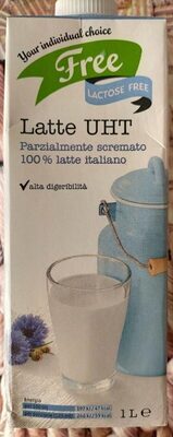 Latte parzialmente scremato senza lattosio