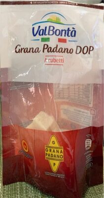 Grana Padano DoP cubetti front packaging