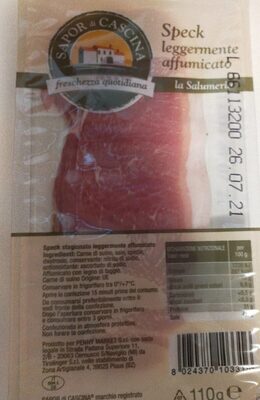 Speck leggermente affumicato