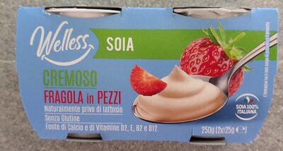 Cremoso fragola in pezzi