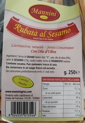 Rubatà al Sesamo