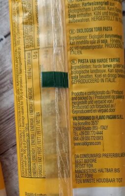 Spaghetti nutrition facts table