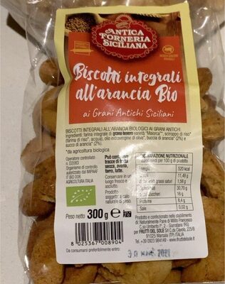 Biscotti integrali all’arancia bio
