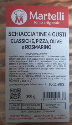 Schiacciatine 4 gusti