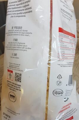 Patatine classiche front packaging