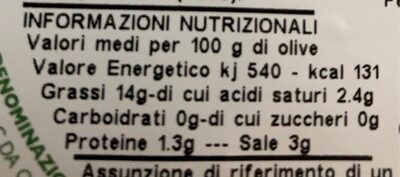 Olive verdi intere dolci in salamoia nutrition facts table