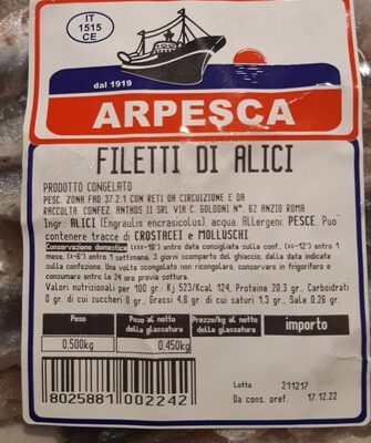 Filetti di alici