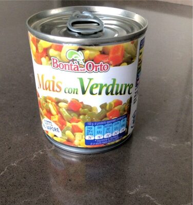 Mais con verdure front packaging