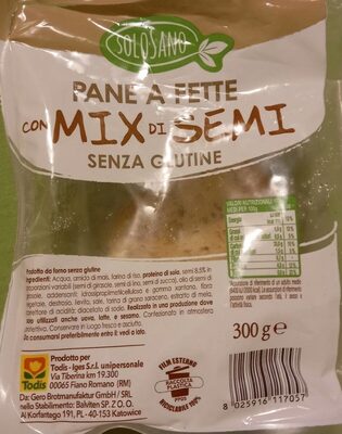 Pane a fette con mix di semi senza glutine