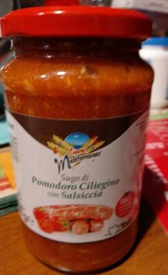 Sugo di pomodoro ciliegino con salsiccia front packaging