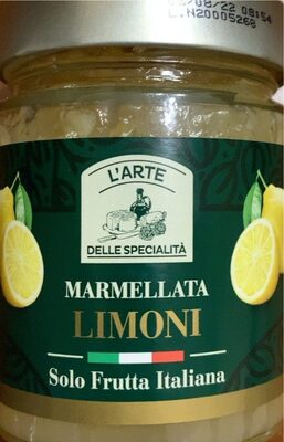 Marmellata Limoni front packaging