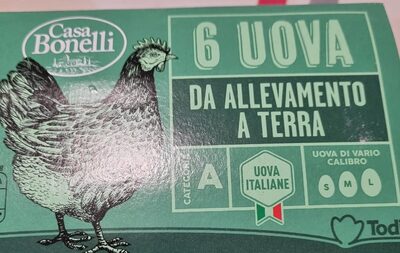 6 uova da allevamento  a terra front packaging