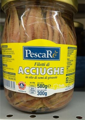 Filetti di acciughe in olio di girasole