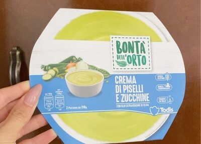 Crema di piselli e zucchine