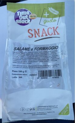 Panino salame e formaggio front packaging