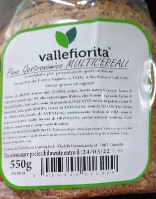 Valle fiorita pane gastronomico multicereale front packaging