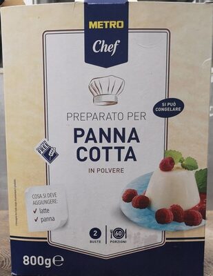 Preparo lato per panna cotta front packaging