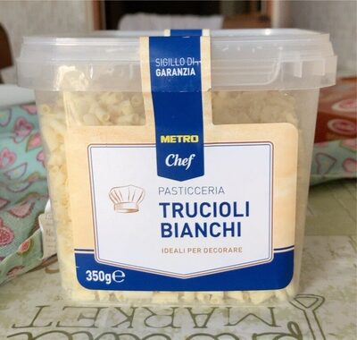 Truccioli bianchi front packaging