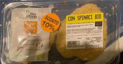 Cotolette con spinaci bio