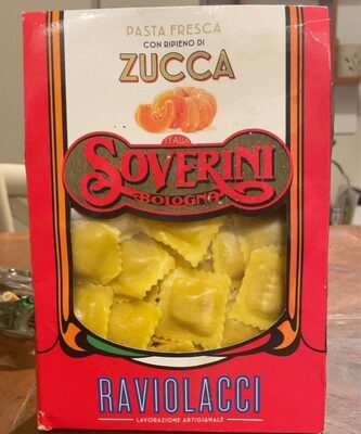 Raviolacci con zucca front packaging
