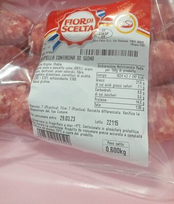 Salamella contadina di suino