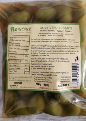 Olive verdi giganti front packaging