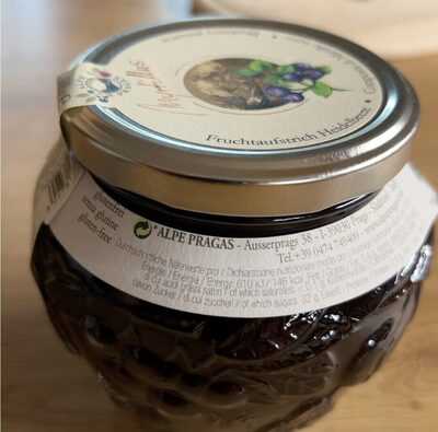 Composta di mirtilli front packaging