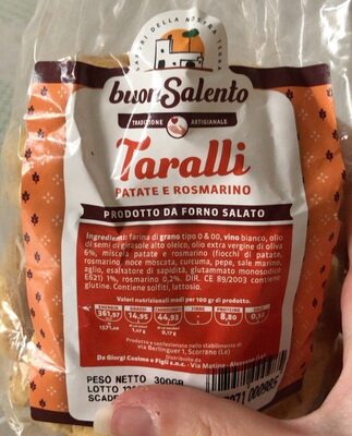 Taralli patate e rosmarino