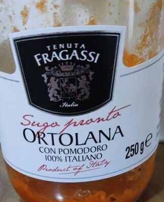 Sugo pronto ortolana front packaging