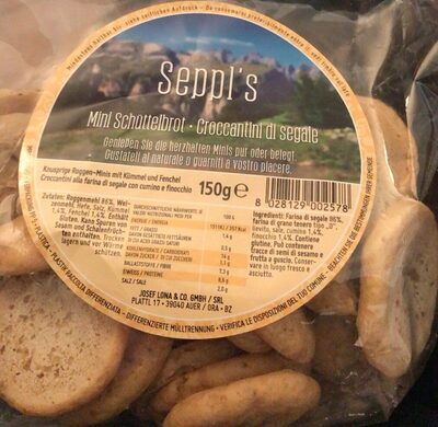 Croccantini di segale front packaging