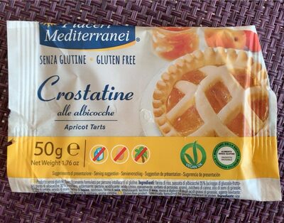 Crostatine alle albicocche senza glutine front packaging