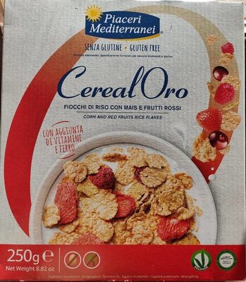 Fiocchi di riso con mais e frutti rossi front packaging