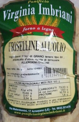 Friselline all'olio