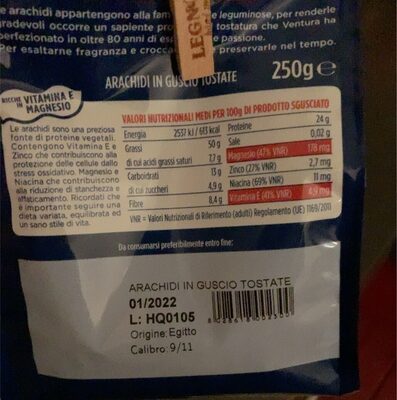 Madi Ventura Arachidi Tostate Buste