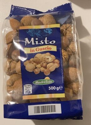 frutta secca in guscio assortita front packaging