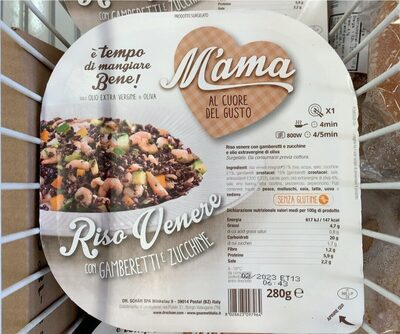 riso venere con gamberetti e zucchine