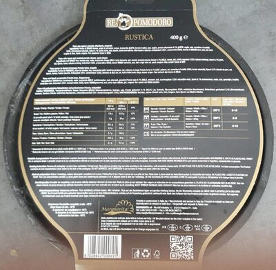 Pizza garnie de Speck et fromage Provola fumé front packaging