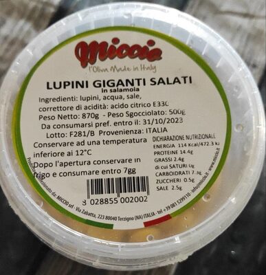 Lupini giganti salati
