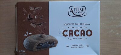 Biscotto con crema al cacao front packaging