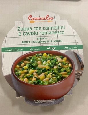 Zuppa con cannellini e cavolo romanesco